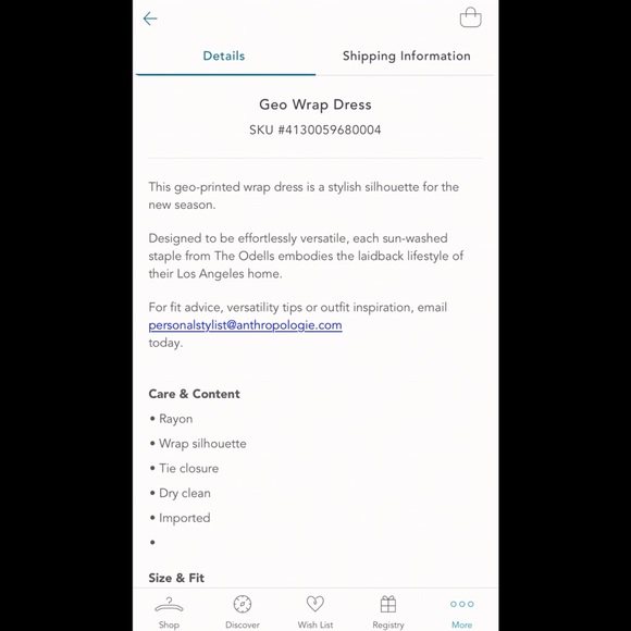 NWOT The Odells Geo Wrap Dress - XL - Picture 3 of 8